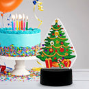 DIY Christmas Tree Diamond Painting LED Light Embroidery Home Night Lamp