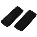 Black Spa Bathing Terry Elastic Headband Hair Tie Band 2 Pcs