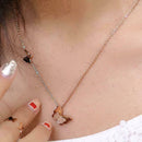 Fashion Brand Woman Jewelry Butterfly Pendant Necklace Steel Best Stainless Q0W4