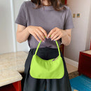 Nylon Casual Women Handbag Tote Female Solid Underarm Shoulder Bag (Green)