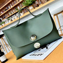 new Boston Handbag Women'S Big Round Button Lock Tote Bag Large Size Elegan C8A1