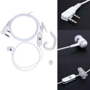2Pin Sports Earpiece Headset w/ PTT MIC for BAOFENG Retevis Radios White