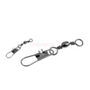 70Pcs Fishing Interlock Snap Barrel Swivels Rolling Solid Ring Multiple Size