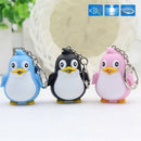 Cute Penguin Keyring Led Torch With Sound Keychain Christmas Xmas Party Fav A9K3