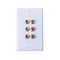 6 Speaker Post Banana Plug Audio Surround Wall Face Plate