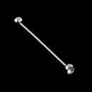 3Pcs Men's Collar Brooch Tips Plain Tie Ball Pin Bar Clasp Clip