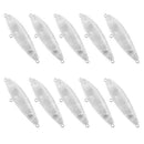 10pcs Unpainted Crankbait Clear Fishing Lure Body Trolling Top Water Blank qwe