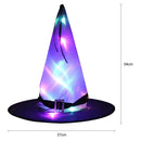 Halloween  LED Luminous Hat Party Decorative Glowing Witch Hat (Purple) A