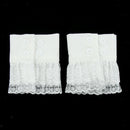 Women Bracelet Bridal Drop Flower White Lace Arm Warmer Cuff Sweet Wristband