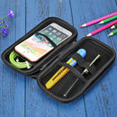 Black Zipper Pencil Case EVA Stationery Pouch Makeup Earphone Storage Bags