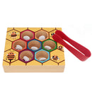 Wooden Beehive Games Clip Bee Color Cognition Toys Childhood Education Toys
