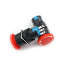 2PCS 16mm Cutout Twist Release Emergency Stop Mushroom Push Button Switch M&