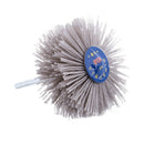 6mm Shank 80mm Dia Abrasive Nylon Wheel Brush Woodwork Polish Bench Grinder