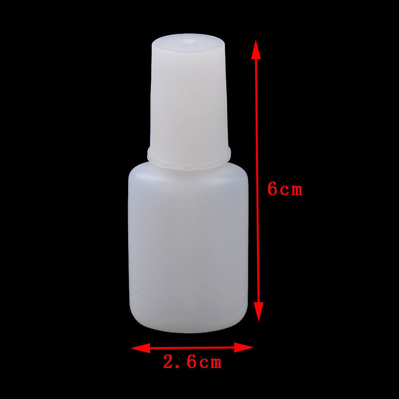 10Ml white plastic gel refillable bottle with brush nail polish oil bottle In TO