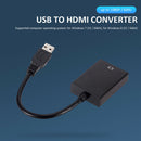USB 3.0 to 1080p HD HDMI Converter External Graphics Video Card (Black) A