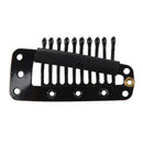 20pcs black 10 teeth snap the rubber back and cam wig clip