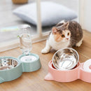 Cat Bowl Dog Water Feeder Bowl Cat Kitten Drinking Fountain Food Dish Pet B
