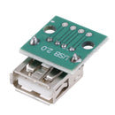 5pcs Type A Female USB To DIP 2.54mm PCB Connector USB PCB Board Connector