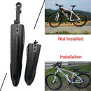 Black Mountain Bike Bicycle Road Tire Front Rear Mudguard Fender Set Mud Gu