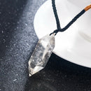 100% Natural Quartz Crystal Pendulum Pendant Necklace Chakra Healing Rock Stone