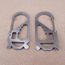 Small CARABINER CLIP Key Ring Snap Hook 7 in 1 Multitool Outdoor Hiking