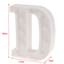 White Large Plastic Marquee Freestanding Alphabet LED Light UP Letters D