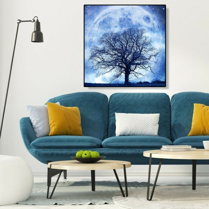 5D DIY Diamond Painting Full Drill Rhinestone Tree Moon Embroidery (K972)