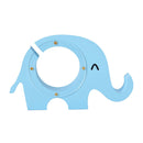 Wood Elephant Money Bank Coin Cash Saving Box Piggy Bank Ornament ~Blue