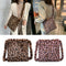 2x Plush Leopard Print Shoulder Bag for