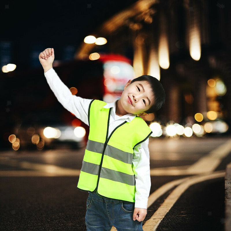 Hi Vis Waistcoat, Unisex Children Hi Vis Vest for Safety and Emergencies - Fit