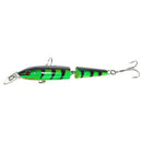 Set of Grass green,green,dark green,orange,blue Multi Jointed Plastic Fishi T3B9
