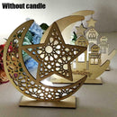 Ramadan Eid Mubarak Wooden Ornament Muslim Islam Mosque Decoration Hanging V1D4