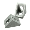 20pcs 20x20mm Gray Aluminum L Shaped Brace Corner Joint Right Angle Bracket UZY