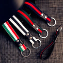 Men Fashion Leather Metal Car Keychain Keyring Purse Bag Key Chain Ring Keyfob