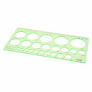Green Plastic Students Rectangle Shape Drawing Circle Template Ruler