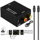 Digital to Analog Audio Converter Coaxial Optical Toslink RCA LR Adapter Black