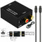 Digital to Analog Audio Converter Coaxial Optical Toslink RCA LR Adapter Black
