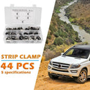 44pcs Stainless Steel Rubber Lined P Cable Clips Hose Pipe Clamps for Boat RV