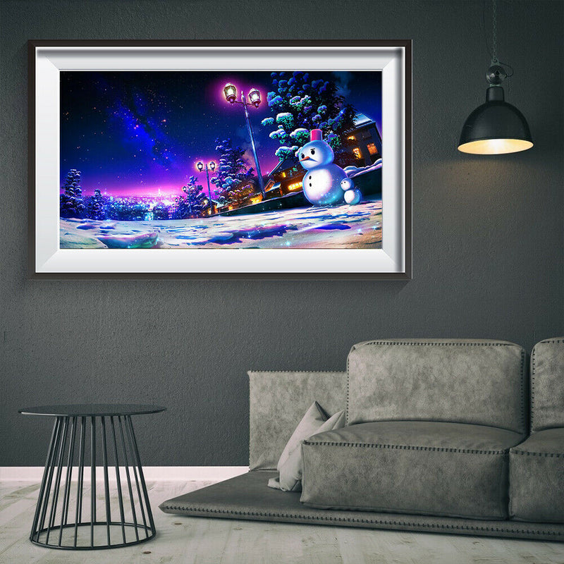 Picture Puzzles 1000 Pieces Snowman Assembling Puzzles Toys Holiday Gift