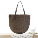Women'S Handmade Straw Braided Bag Woven Bag Natural Fashionable Outdoor Ha