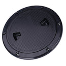 Marine Boat RV Black Plastic 8Inch Access Hatch Cover Screw Out Deck Plate
