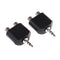 2Pcs 3.5mm to dual 2 RCA female male jack audio adapter conver.ES