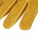 Leather Working Gloves Men's Work Cowhide Gloves Gardening Digging Planting