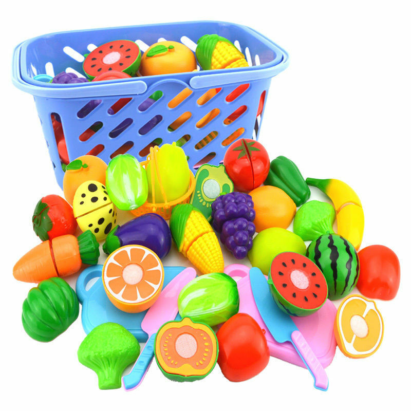 6pcs/set Kids Kitchen Fruit Vegetable Food Pretend Role Play Cutting Set Toys ME