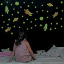 3pcs/set Luminous Animal Wall Stickers Waterproof Room Decals (HZY017-D) A