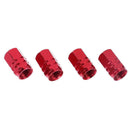 4pcs/Set Red Wheel Tyre Tire Valve Stems Air Dust Cover Screw Caps for Car T A