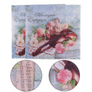 Print Flowers and Music Table Paper Napkins for Party Birthday Wedding Festiv 3C