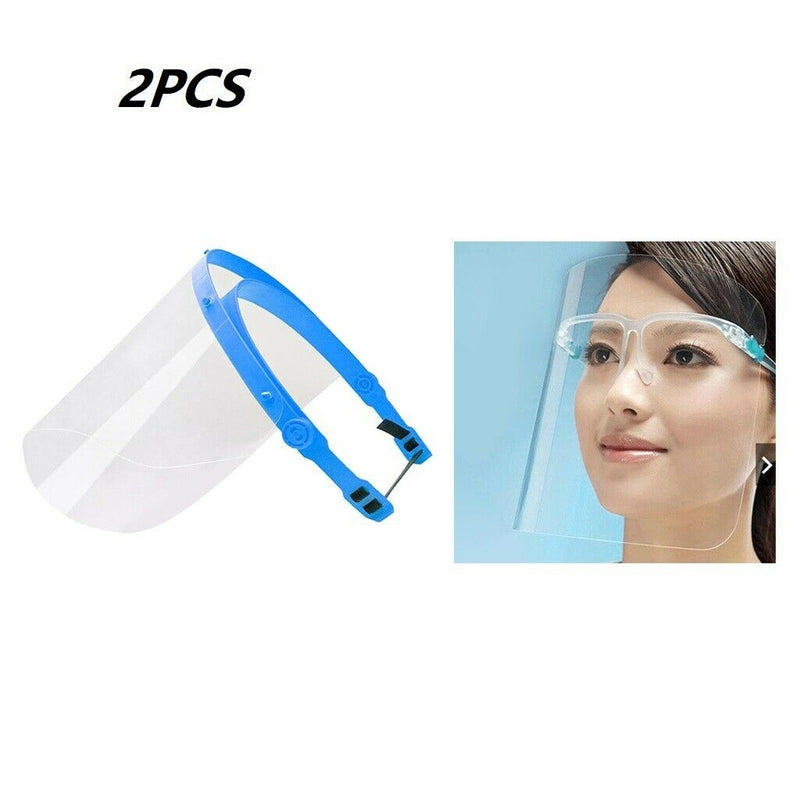 2x Safety Face Shield Cover Guard BBQ Cooking Visor Hat Windproof Washable