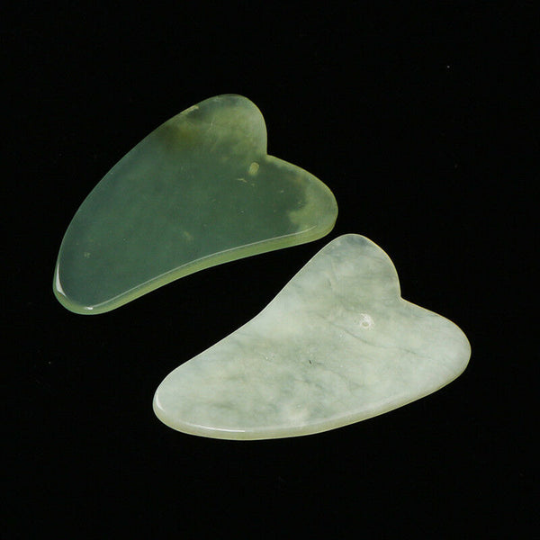 2Pcs Natural Jade Board Scraping Tool Gua Sha Facial Care Massagers Health Pg