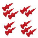 10PCS Golf Rubber Tees Cushion Top Tee Plastic Tees Red